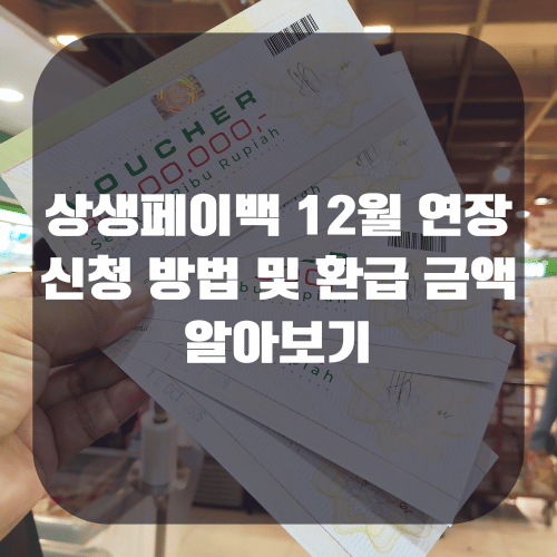 상생페이백 12월 연장 ❘ 신청 방법 및 환급 금액 알아보기