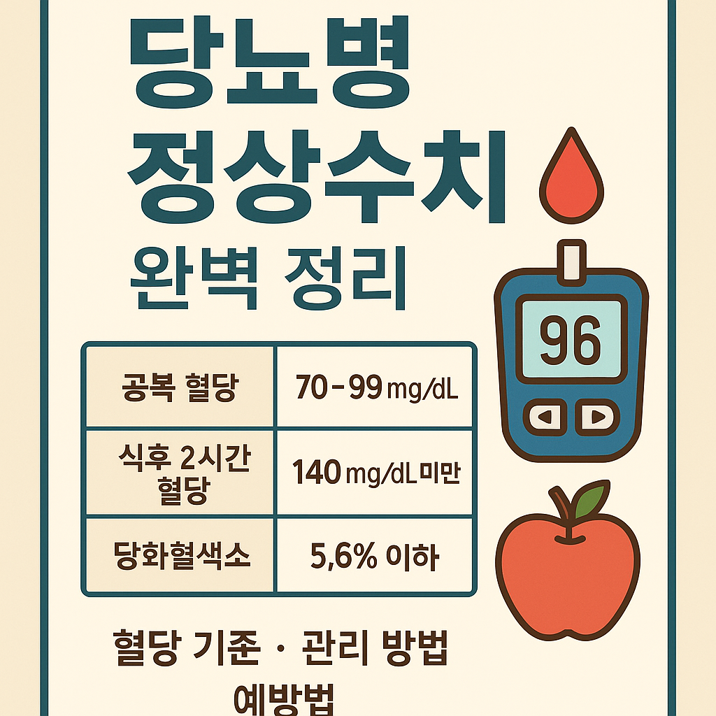 당뇨병 정상수치 혈당기준, 관리 방법, 예방법