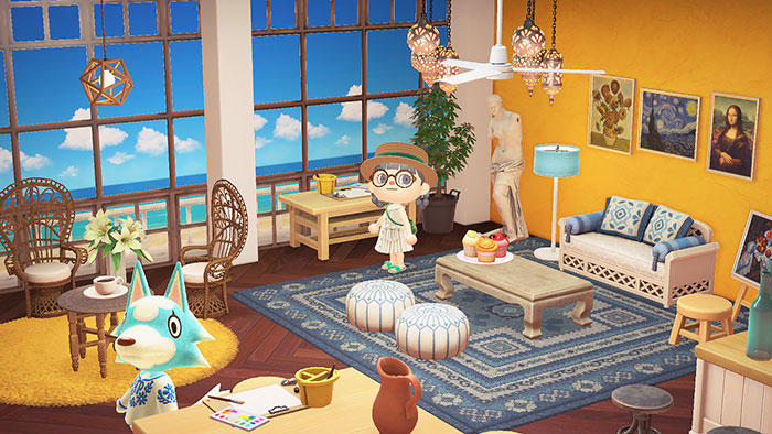 모동숲 해피홈 파라다이스 - 릴리의 그림교실