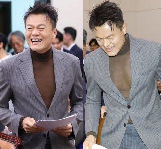 박진영 국감 의상 시스루 패션