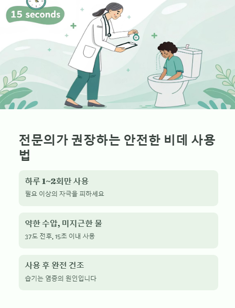 전문의가 권장하는 안전한 비데 사용법