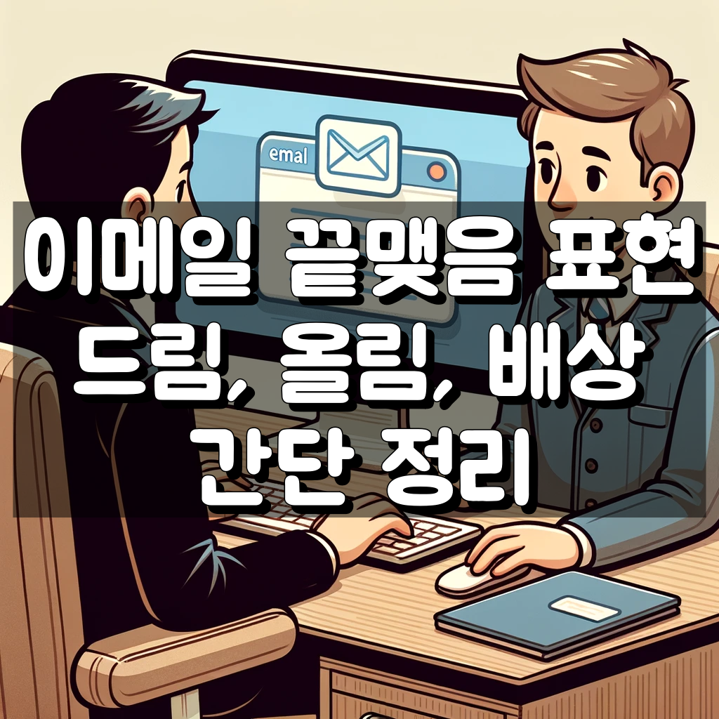 이메일 드림 올림 배상 뜻