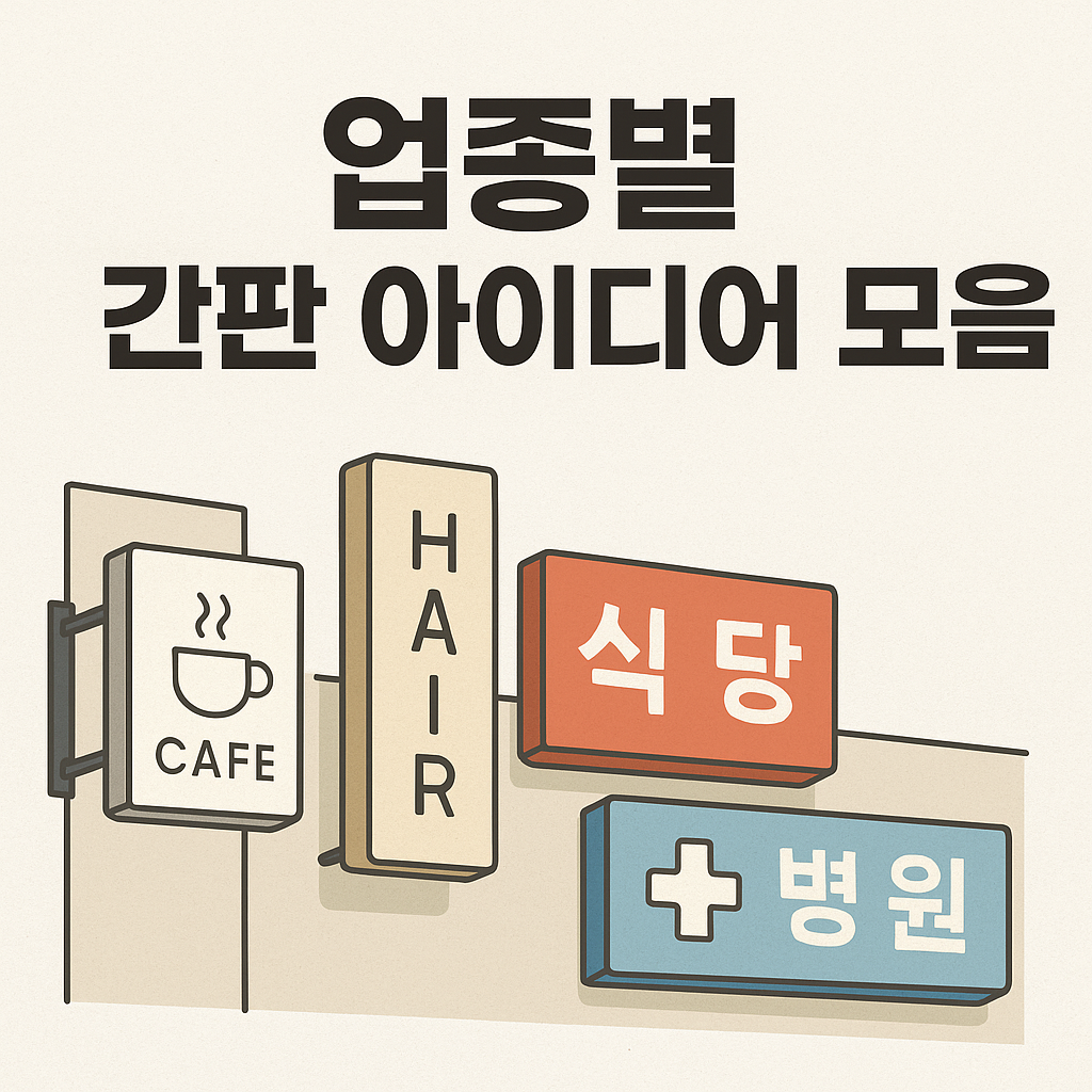 업종별 간판 아이디어 모음