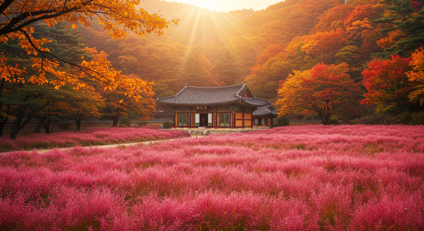 10월 국내 여행지 단풍 명소 고창 핑크뮬리축제