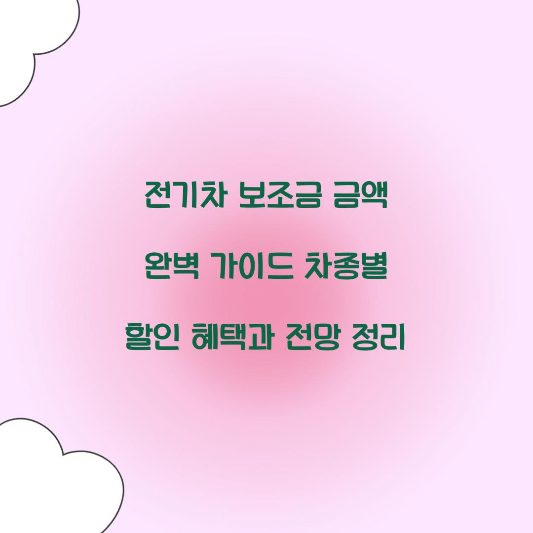 전기차 보조금 금액