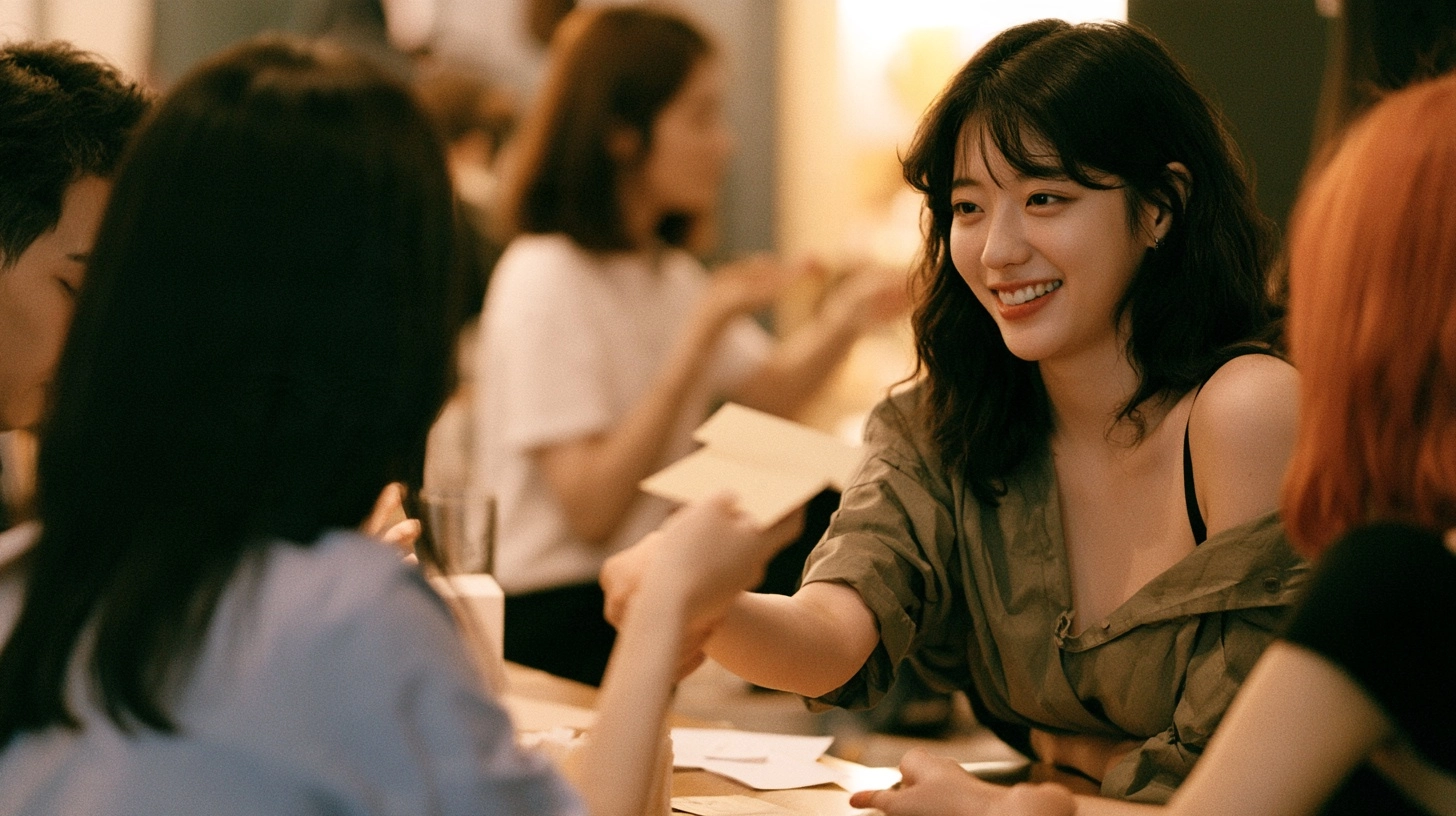모임을 마치고 편하게 웃으며 이야기하는 회원들