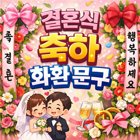 결혼식 축하화환 문구