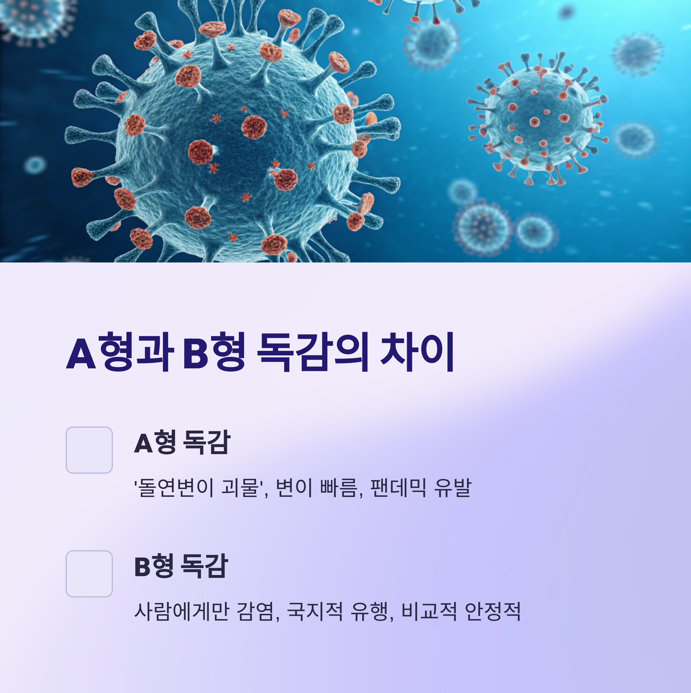 A형과 B형 독감의 차이점