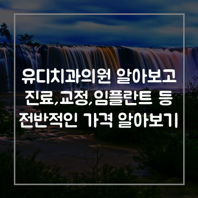 유디치과-반값-임플란트-레진-교정-비용