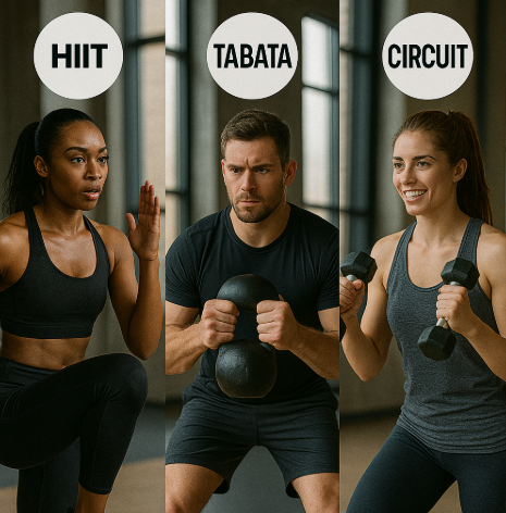 HIIT, 타바타, 서킷 운동하는 사람들