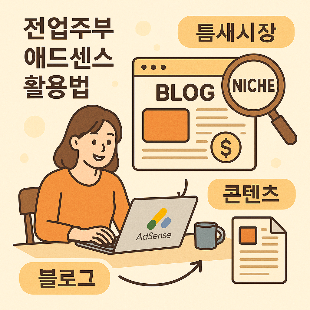 전업주부 애드센스 활용법 (틈새시장, 블로그, 콘텐츠)
