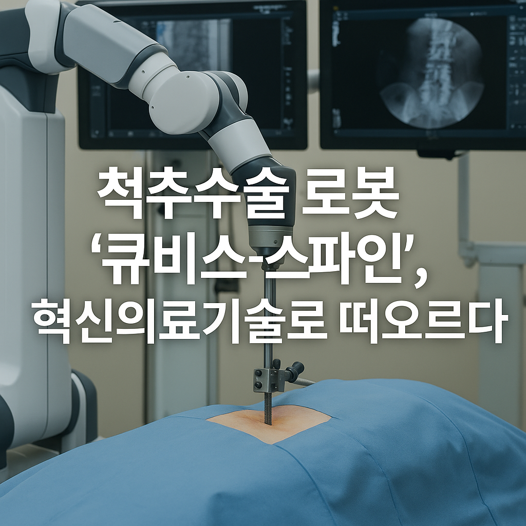 큐렉소, 척추수술 로봇 ‘큐비스-스파인’, 혁신의료기술로 떠오르다