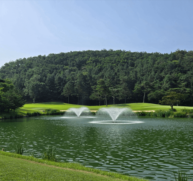 화산cc의 워터 해저드