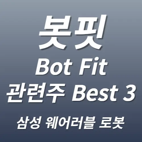 봇핏(Bot fit) 관련주 수혜주