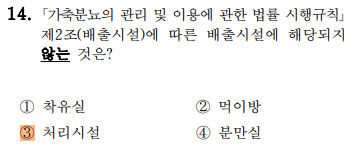 축산환경컨설턴트-2급-4회-14번-문제