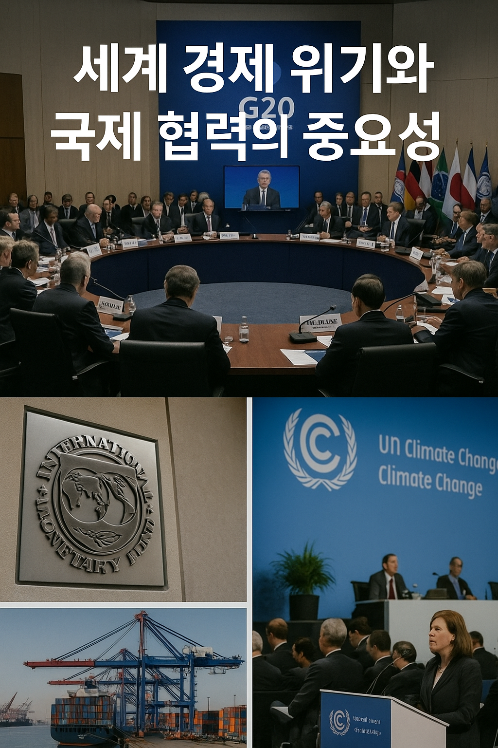 세계 경제 위기와 국제 협력의 중요성 관련 사진