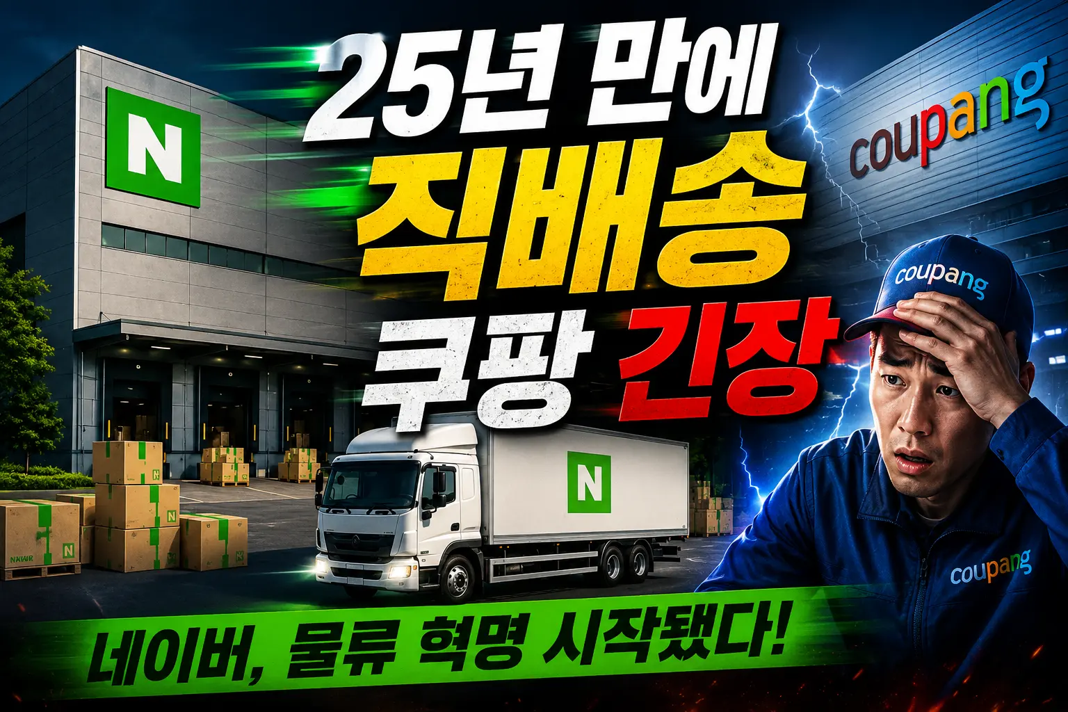물류센터 배송 트럭 이커머스 물류 이미지