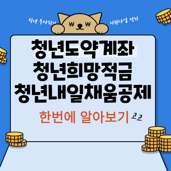 청년도약계좌 청년희망적금 청년내일채움공제