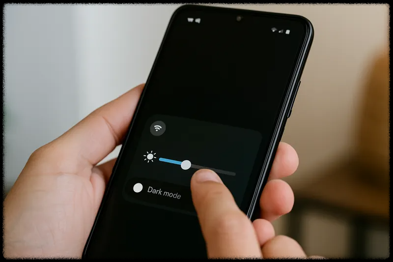 화면 밝기, 다크 모드로 배터리 절약