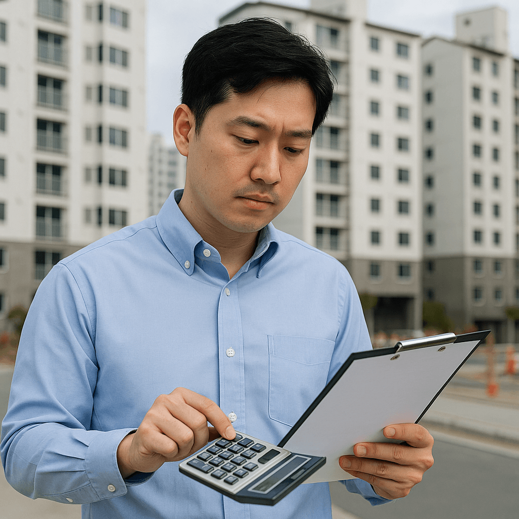 입주전 잔금대출 확인하는 남성