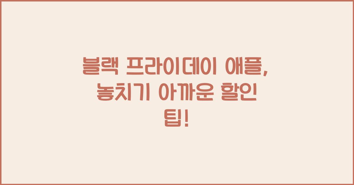 블랙 프라이데이 애플