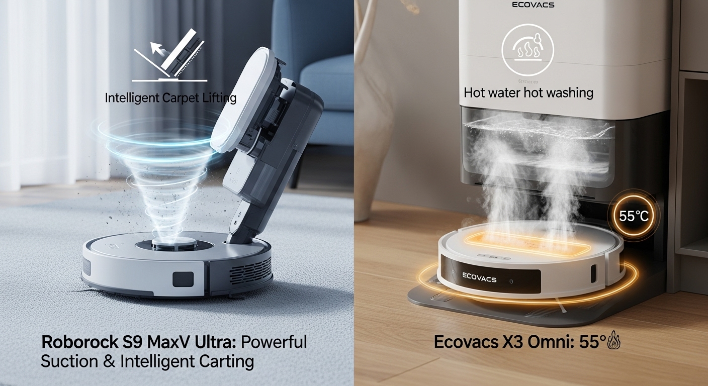 로보락 S9 맥스V 울트라 vs에코백스 X3 옴니