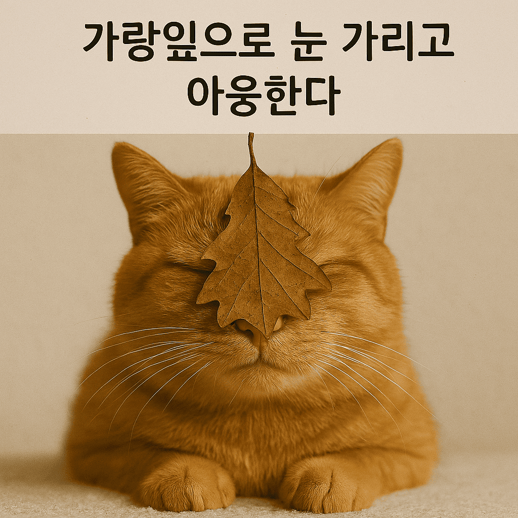 가랑잎으로 눈 가리고 아웅한다