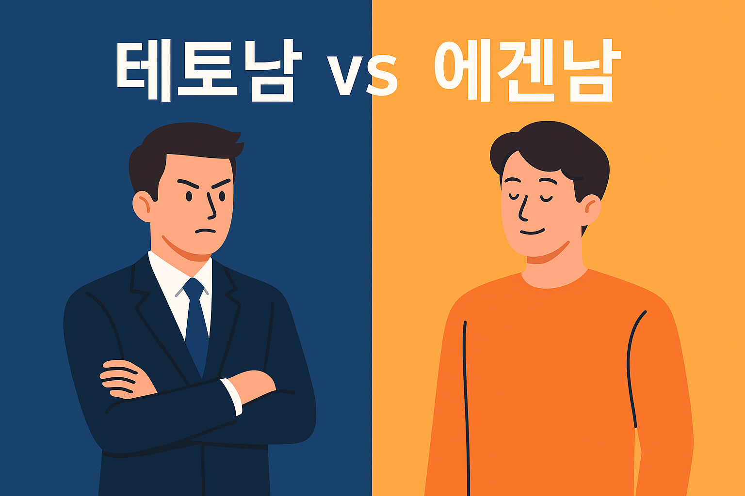 테토남 vs 에겐남 : 성격 유형 완벽 비교와 구별법