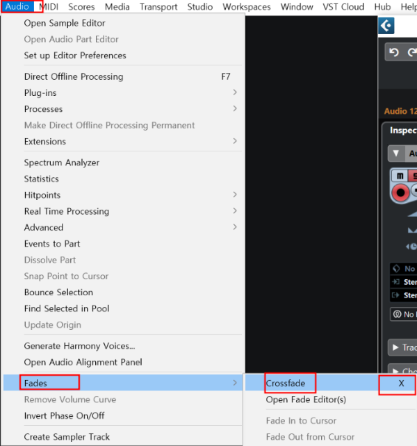 큐베이스 크로스 페이드