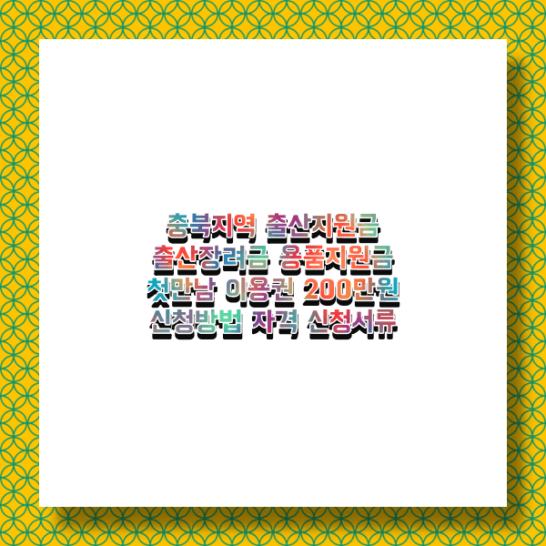 출산지원금 출산 장려금 첫만남 이용권