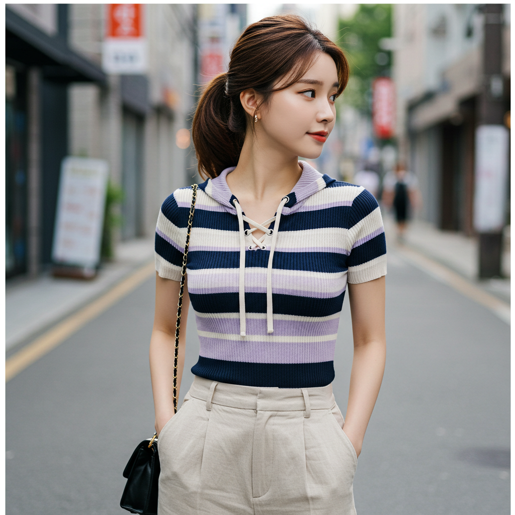 스트라이프 니트