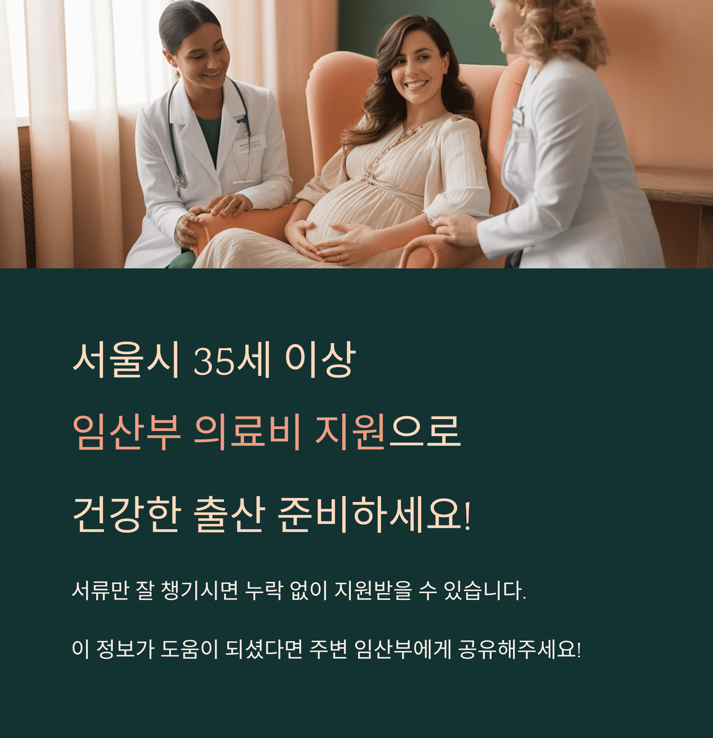 서울시 35세 이상 임산부 의료비 최대 50만원 지원 사업
