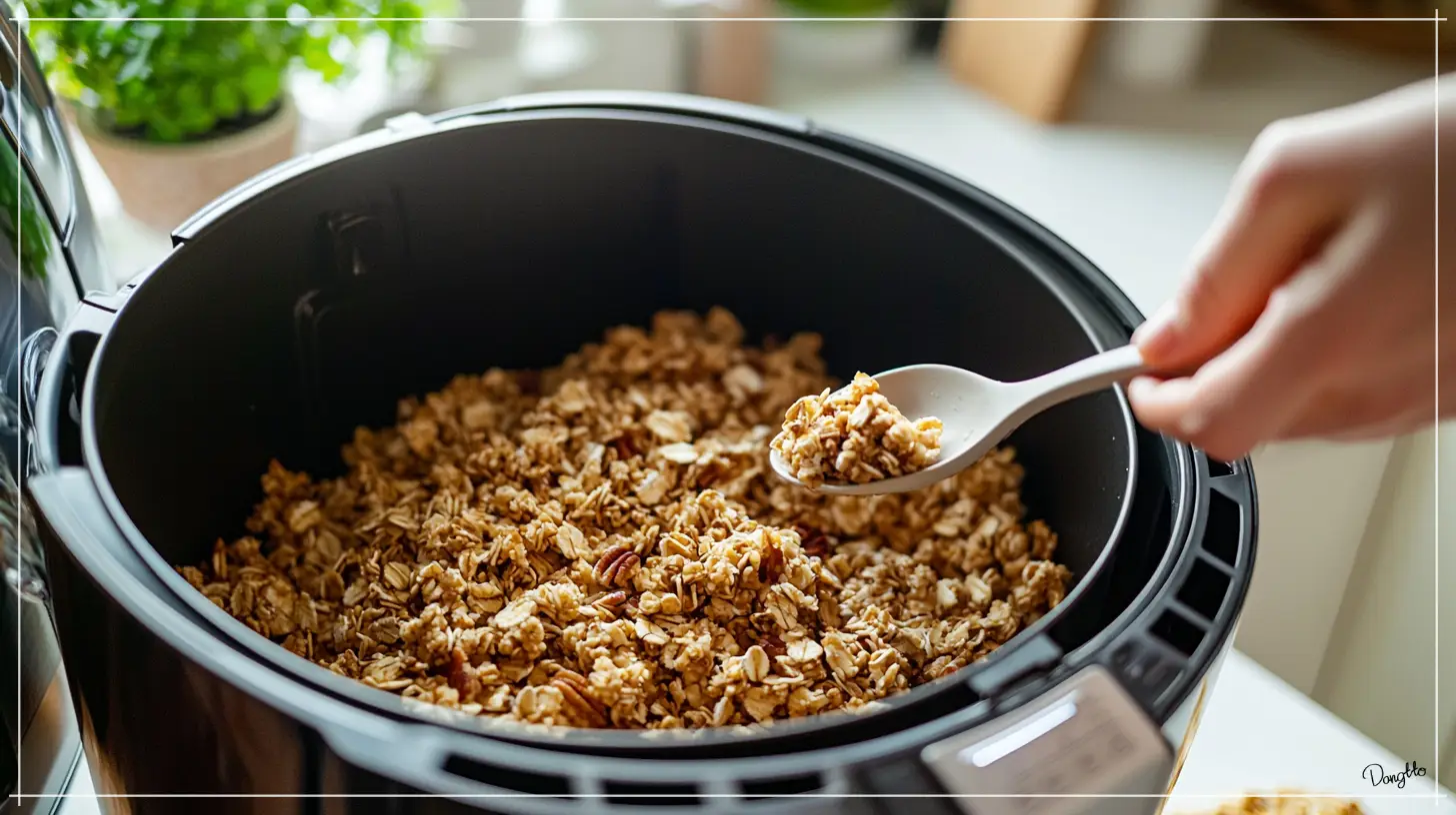오트밀-먹는법인-오트밀-그래놀라를-만들기-위해-재료들을-바스켓에-넣고-섞는-모습