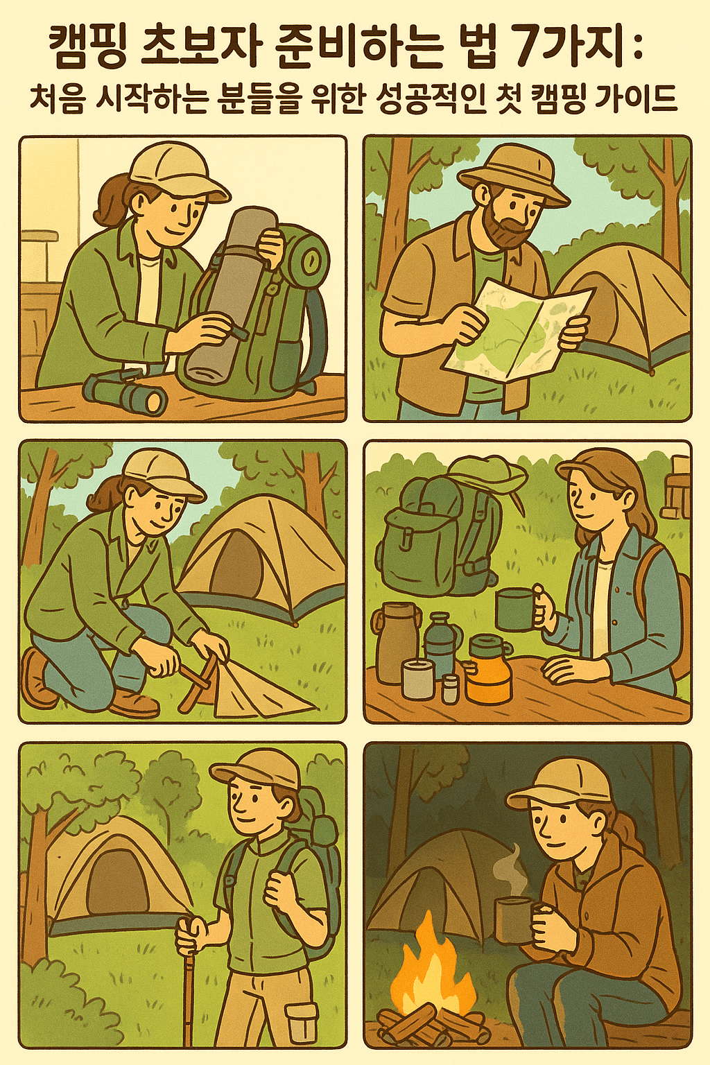 캠핑 초보자 준비하는 법 7가지 처음 시작하는 분들을 위한 성공적인 첫 캠핑 가이드