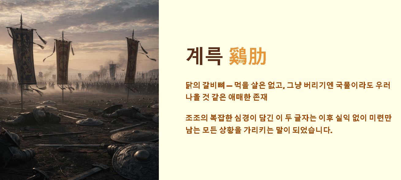 계륵의 뜻 유래