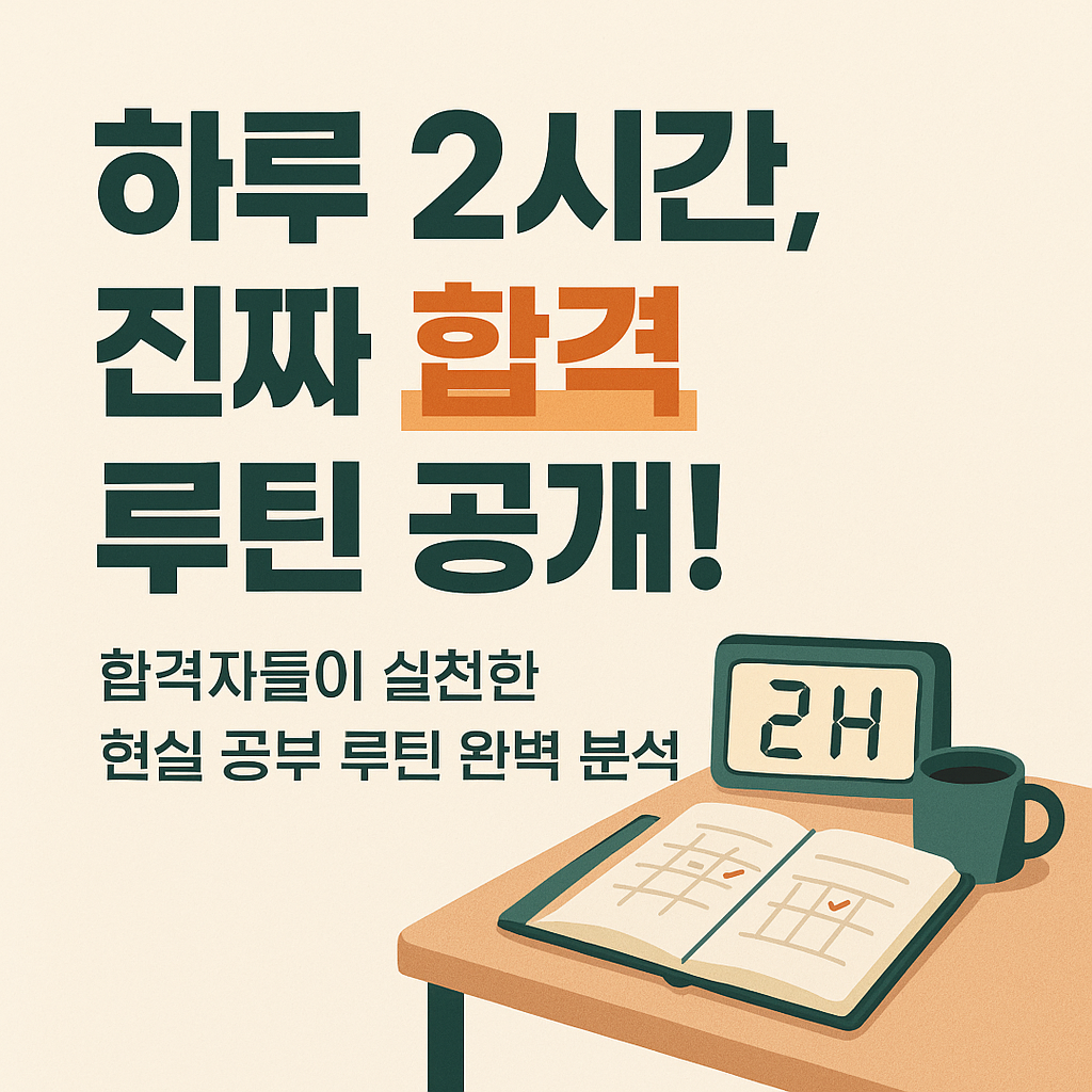 합격자 공부 루틴 실전 예시 ❘ 자격증 합격생들의 하루 스케줄 완벽 분석