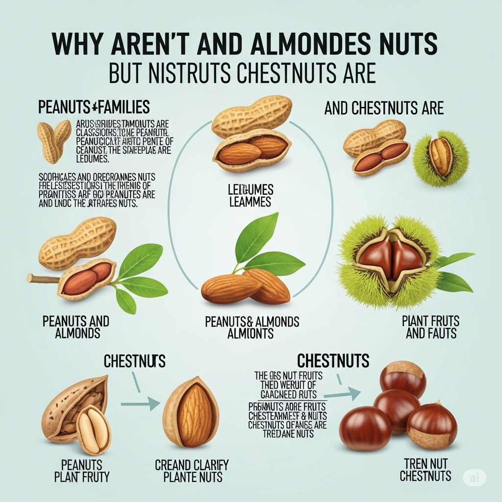 🥜 땅콩·아몬드는 견과류가 아니라고⁉️ 밤은 왜 견과류일까?
