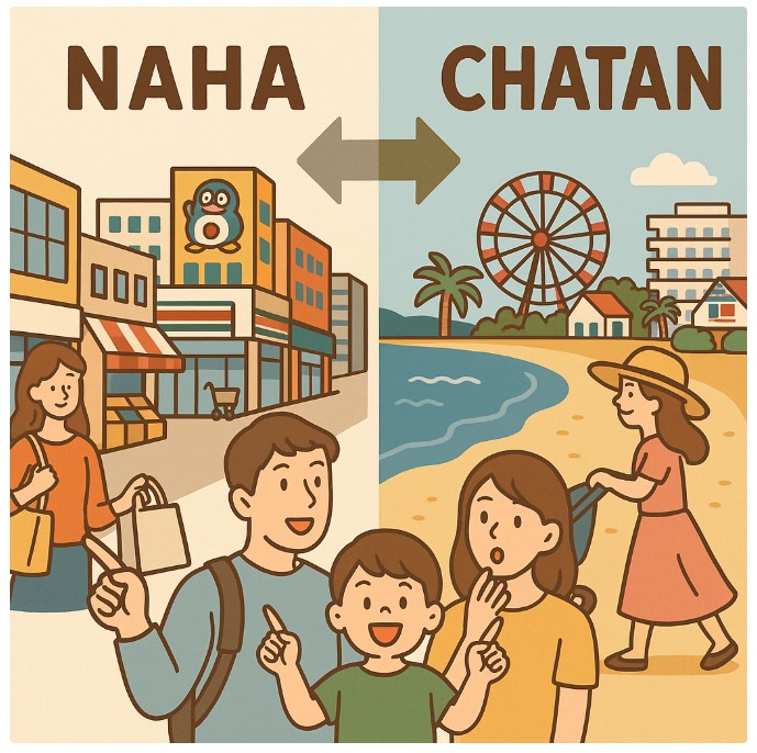 오키나와 나하 vs 차탄, 가족여행에 더 좋은 곳