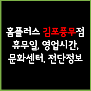 홈플러스 김포풍무점 휴무일, 영업시간, 전단, 할인이벤트, 주차, 층별안내, 문화센터 총 정리