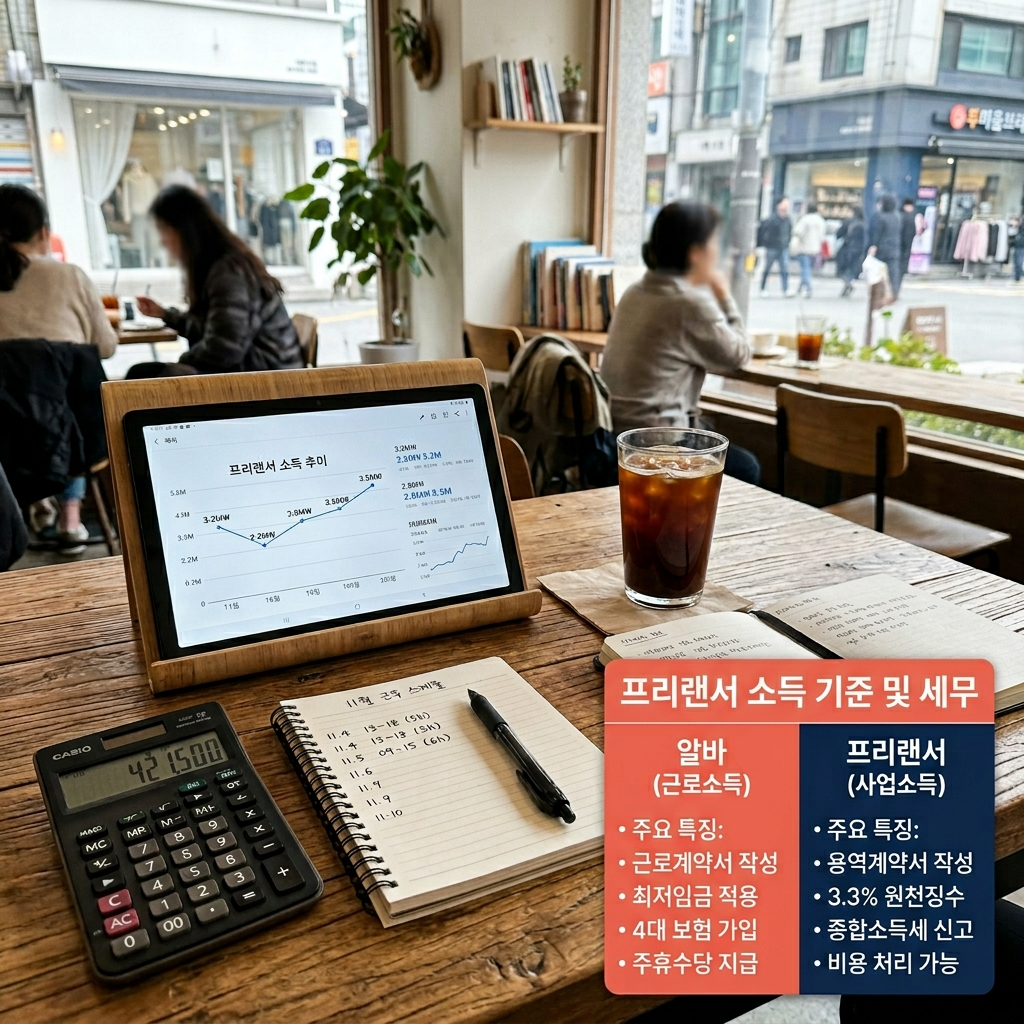 단기 알바생 및 3.3% 프리랜서의 청년적금 소득 인정 기준 비교