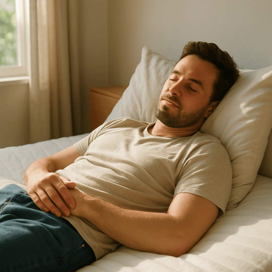 편안하게-누워-낮잠을-청하는-남성