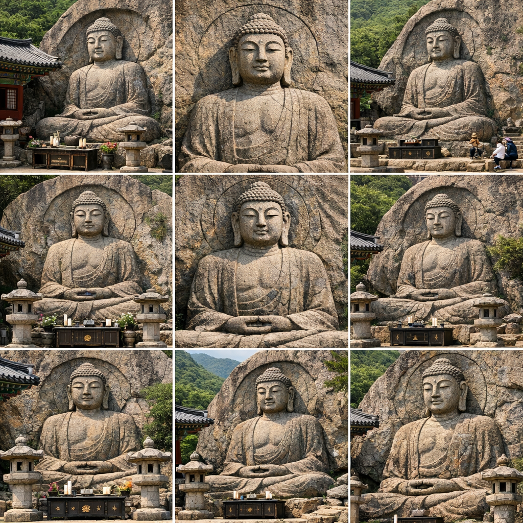 겨울 명소 동화사 마애여래좌상