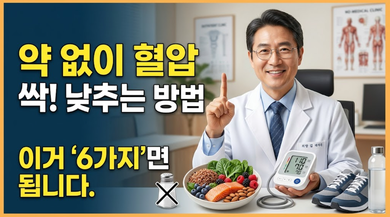 약 없이 고혈압 낮추는 법 6가지와 올바른 가정 혈압 측정법