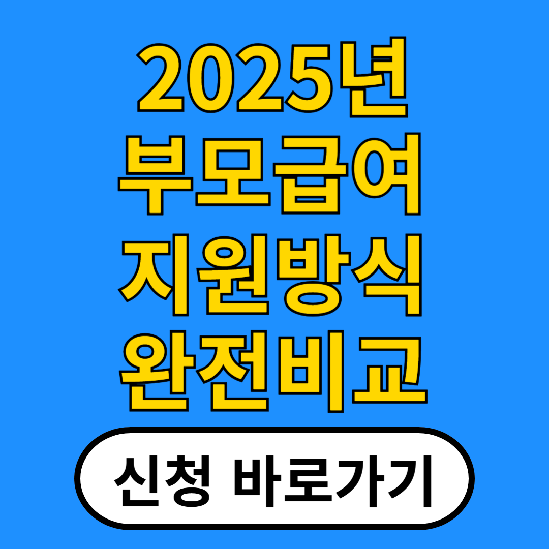 2025년 부모급여 지원방식 완전비교 : 장단점과 활용법까지