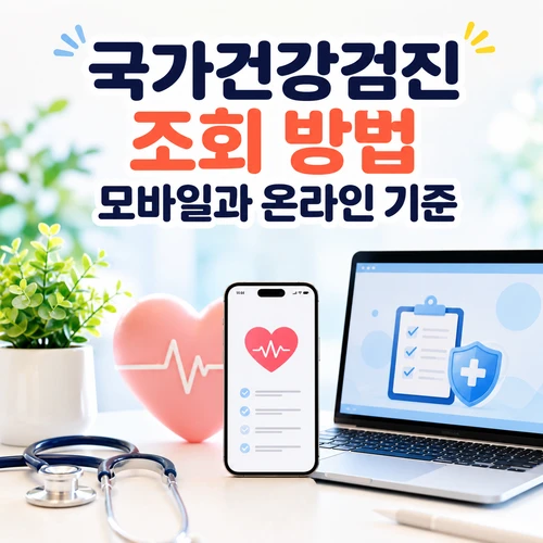 국가건강검진 조회 방법 모바일과 온라인 기준