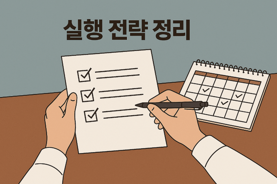 실행 전략 정리 - 블로그 실행 전략 체크리스트