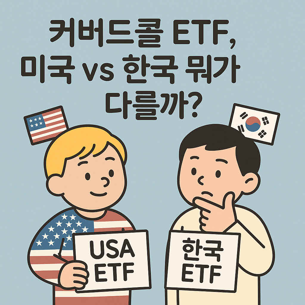 커버드콜 ETF, 미국 vs 한국 뭐가 다를까? 구조·수익률·세금까지 비교 정리