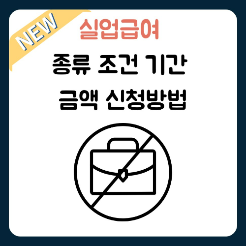 실업급여 종류 조건 기간 금액 신청방법