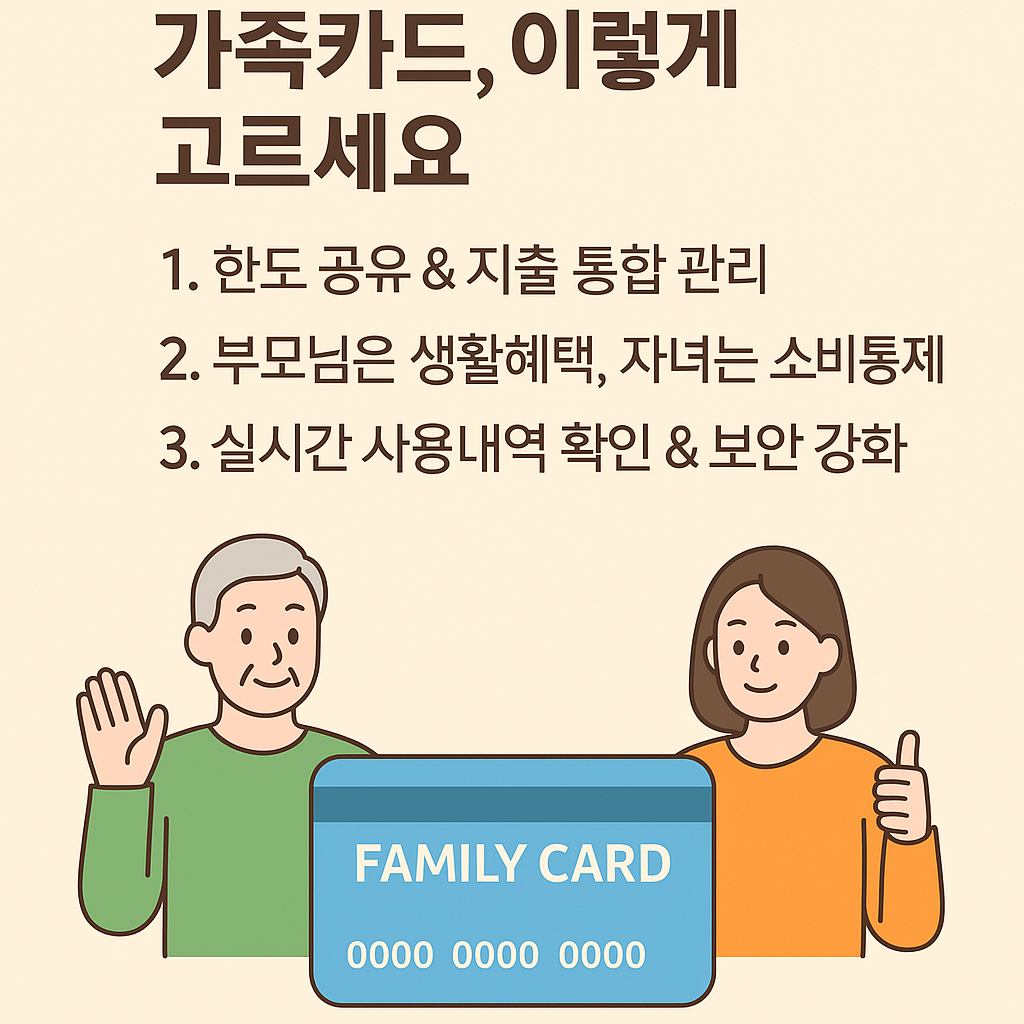 부모·자녀와 함께 쓰는 가족카드 관련 이미지 사진