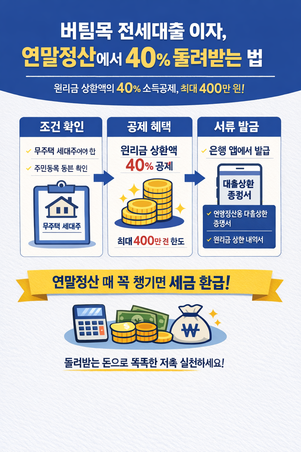 전세대출 연말정산에서 돌려받는 법